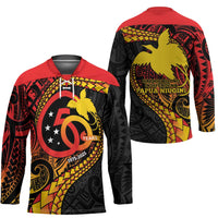 Papua New Guinea Tribal Tattoo Hockey Jersey 50th Independence Anniversary - Polynesian Pride