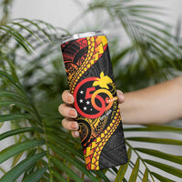 Papua New Guinea Tribal Tattoo Skinny Tumbler 50th Independence Anniversary LT9 - Polynesian Pride