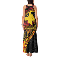 Papua New Guinea Tribal Tattoo Tank Maxi Dress 50th Independence Anniversary