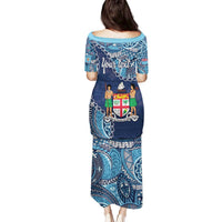 Personalised Fiji 54th Anniversary Family Matching Puletasi and Hawaiian Shirt Siga Ni Bula Galala Marautaki O Viti LT9 - Polynesian Pride