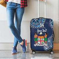 Personalised Fiji 54th Anniversary Luggage Cover Siga Ni Bula Galala Marautaki O Viti LT9 - Polynesian Pride
