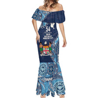 Personalised Fiji 54th Anniversary Mermaid Dress Siga Ni Bula Galala Marautaki O Viti LT9 - Polynesian Pride