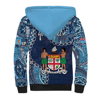 Personalised Fiji 54th Anniversary Sherpa Hoodie Siga Ni Bula Galala Marautaki O Viti LT9 - Polynesian Pride