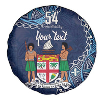 Personalised Fiji 54th Anniversary Spare Tire Cover Siga Ni Bula Galala Marautaki O Viti LT9 - Polynesian Pride