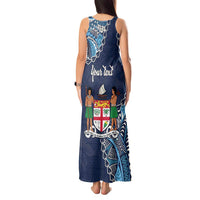 Personalised Fiji 54th Anniversary Tank Maxi Dress Siga Ni Bula Galala Marautaki O Viti LT9 - Polynesian Pride