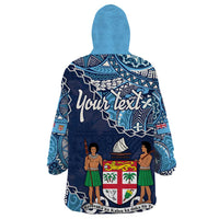 Personalised Fiji 54th Anniversary Wearable Blanket Hoodie Siga Ni Bula Galala Marautaki O Viti LT9 - Polynesian Pride