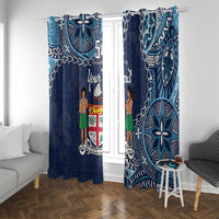 Personalised Fiji 54th Anniversary Window Curtain Siga Ni Bula Galala Marautaki O Viti LT9