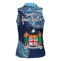 Personalised Fiji 54th Anniversary Women Sleeveless Polo Shirt Siga Ni Bula Galala Marautaki O Viti LT9 - Polynesian Pride