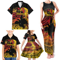Personalised Papua New Guinea 49th Anniversary Family Matching Tank Maxi Dress and Hawaiian Shirt Bird of Paradise Unity In Diversity LT9 - Polynesian Pride