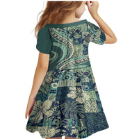 Hawaiian Hibiscus Tribal Vintage Motif Family Matching Mermaid Dress and Hawaiian Shirt Ver 1 LT9 - Polynesian Pride