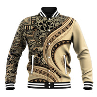 Hawaiian Hibiscus Tribal Vintage Motif Baseball Jacket Ver 2
