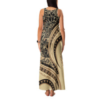 Hawaiian Hibiscus Tribal Vintage Motif Family Matching Tank Maxi Dress and Hawaiian Shirt Ver 2 LT9 - Polynesian Pride