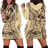 Hawaiian Hibiscus Tribal Vintage Motif Hoodie Dress Ver 3 LT9 - Polynesian Pride
