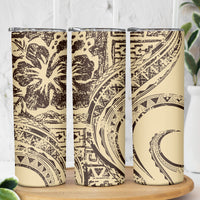 Hawaiian Hibiscus Tribal Vintage Motif Skinny Tumbler Ver 3 LT9 - Polynesian Pride