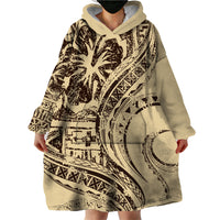 Hawaiian Hibiscus Tribal Vintage Motif Wearable Blanket Hoodie Ver 3 LT9 - Polynesian Pride