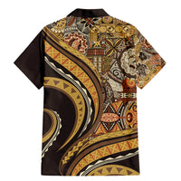 Hawaiian Hibiscus Tribal Vintage Motif Family Matching Mermaid Dress and Hawaiian Shirt Ver 4 LT9 - Polynesian Pride