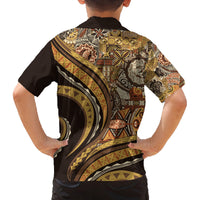 Hawaiian Hibiscus Tribal Vintage Motif Family Matching Tank Maxi Dress and Hawaiian Shirt Ver 4 LT9 - Polynesian Pride