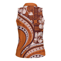 Hawaiian Hibiscus Tribal Vintage Motif Women Sleeveless Polo Shirt Ver 5 LT9 - Polynesian Pride