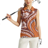 Hawaiian Hibiscus Tribal Vintage Motif Women Sleeveless Polo Shirt Ver 5 LT9 - Polynesian Pride