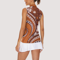 Hawaiian Hibiscus Tribal Vintage Motif Women Sleeveless Polo Shirt Ver 5 LT9 - Polynesian Pride