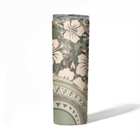 Hawaiian Hibiscus Tribal Vintage Motif Skinny Tumbler Ver 6 LT9 - Polynesian Pride