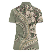 Hawaiian Hibiscus Tribal Vintage Motif Women Polo Shirt Ver 6 LT9 - Polynesian Pride