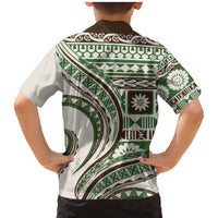 Hawaiian Hibiscus Tribal Vintage Motif Family Matching Mermaid Dress and Hawaiian Shirt Ver 7 LT9 - Polynesian Pride