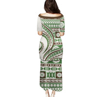 Hawaiian Hibiscus Tribal Vintage Motif Family Matching Puletasi and Hawaiian Shirt Ver 7 LT9 - Polynesian Pride