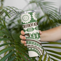 Hawaiian Hibiscus Tribal Vintage Motif Skinny Tumbler Ver 7 LT9 - Polynesian Pride