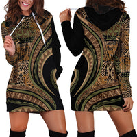 Hawaiian Hibiscus Tribal Vintage Motif Hoodie Dress Ver 8 LT9 - Polynesian Pride