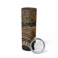 Hawaiian Hibiscus Tribal Vintage Motif Skinny Tumbler Ver 8 LT9 - Polynesian Pride