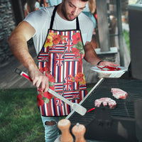 Hawaii Hibiscus Lei Apron Hawaiian Flag Motif