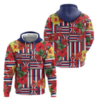Hawaii Hibiscus Lei Hoodie Hawaiian Flag Motif