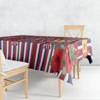 Hawaii Hibiscus Lei Tablecloth Hawaiian Flag Motif