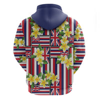 Hawaii Plumeria Lei Hoodie Hawaiian Flag Motif