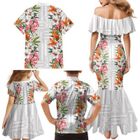 Hawaii Tropical Twist Lei Family Matching Mermaid Dress and Hawaiian Shirt Hawaiian Flag Motif LT9 - Polynesian Pride
