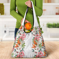 Hawaii Tropical Twist Lei Grocery Bag Hawaiian Flag Motif