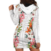 Hawaii Tropical Twist Lei Hoodie Dress Hawaiian Flag Motif
