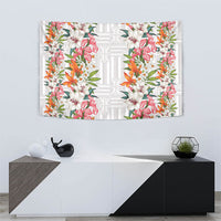 Hawaii Tropical Twist Lei Tapestry Hawaiian Flag Motif
