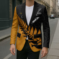 Australia New Zealand Rugby Blazer Gold Aboriginal Wallabies and Maori Black Fern LT9 - Polynesian Pride