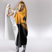 Australia New Zealand Rugby Hooded Blanket Gold Aboriginal Wallabies and Maori Black Fern LT9 - Polynesian Pride