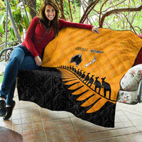 Australia New Zealand Rugby Quilt Gold Aboriginal Wallabies and Maori Black Fern LT9 - Polynesian Pride