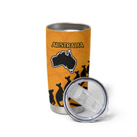 Australia New Zealand Rugby Tumbler Cup Gold Aboriginal Wallabies and Maori Black Fern LT9 - Polynesian Pride