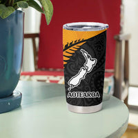 Australia New Zealand Rugby Tumbler Cup Gold Aboriginal Wallabies and Maori Black Fern LT9 - Polynesian Pride