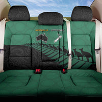 Australia New Zealand Rugby Back Car Seat Cover Green Aboriginal Wallabies and Maori Black Fern - Polynesian Pride