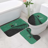 Australia New Zealand Rugby Bathroom Set Green Aboriginal Wallabies and Maori Black Fern LT9 - Polynesian Pride