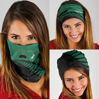 Australia New Zealand Rugby Neck Gaiter Green Aboriginal Wallabies and Maori Black Fern LT9 - Polynesian Pride