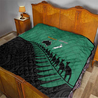 Australia New Zealand Rugby Quilt Green Aboriginal Wallabies and Maori Black Fern LT9 - Polynesian Pride