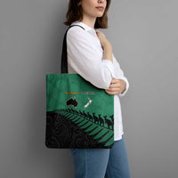 Australia New Zealand Rugby Tote Bag Green Aboriginal Wallabies and Maori Black Fern LT9 - Polynesian Pride