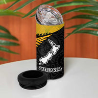 Australia New Zealand Rugby 4 in 1 Can Cooler Tumbler Aboriginal Wallabies and Maori Black Fern Gradient Vibe LT9 - Polynesian Pride
